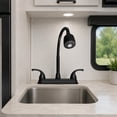 thumbnail image 5 of RV Kitchen Faucet, 360° Swivel Sprayer with 2 Modes & 2 Grip Handles, Non‑Metallic Corrosion‑Resistant Replacement for Campers, Trailers & Motorhomes ,Fit for 8‑Inch 2/3‑Hole Sink Decks , Matte Black, 5 of 9