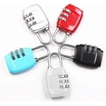 thumbnail image 3 of 2 Pack Combination Lock, 3 Digit Combination Padlock Set Your own Small Combination Locks for Gym Locker Locks, Suitcase, School, Doors (Black), 3 of 5