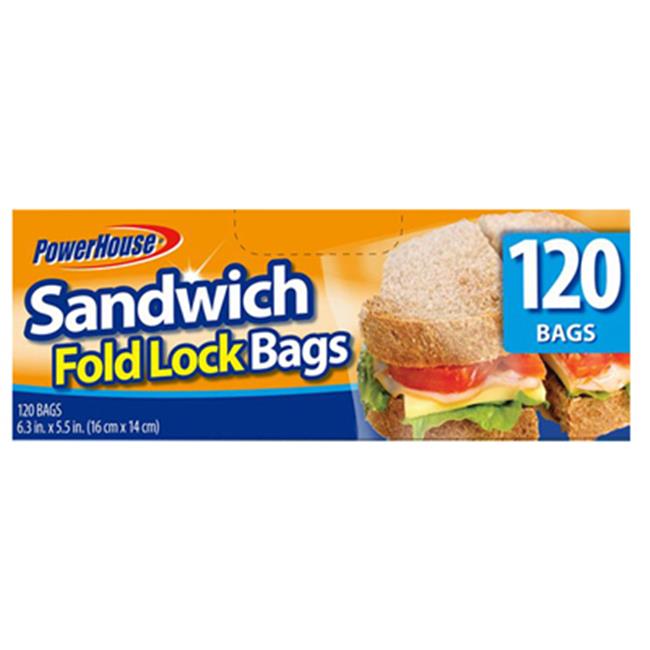 Personal Care 927926 Sandwich Bag With Fold Lock 120 Count, Pack of