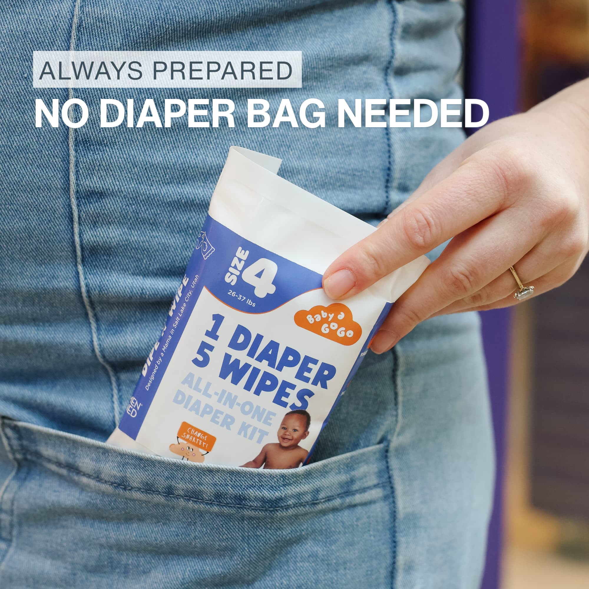Baby a GoGo ON-THE-GO Diaper Kit, Sz. 4