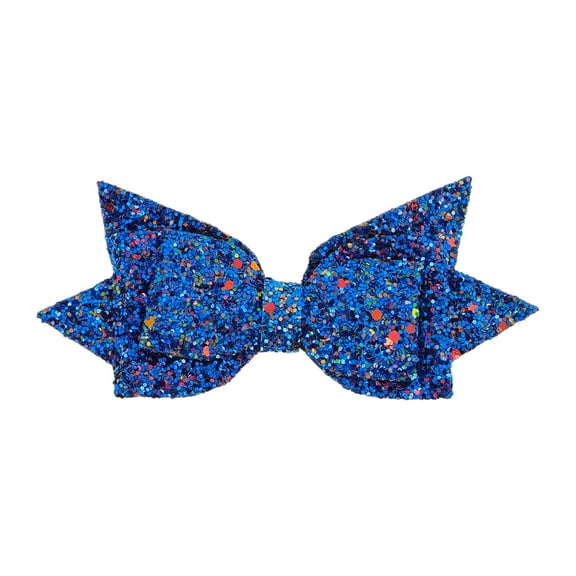 Unique Bargains 1 Pc Shiny Bow Drinkware Accessory for Home Deep Blue PU