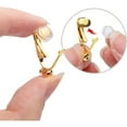 thumbnail image 4 of Aylifu 12pcs Golden Clip-on Earring Converters Components Hypoallergenic Brass Earring Clips with 12pcs Comfort Earring Pads for Non Pierced Ears, 4 of 7