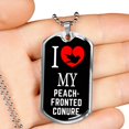 thumbnail image 2 of Peachfronted Conure Necklace Stainless Steel or 18k Gold Dog Tag 24" Chain, 2 of 8