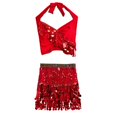 thumbnail image 4 of LEKODE Sequin Outfits Womens Two Piece Suits for Women Mardi Gras Outfit for Women Womens Fall Tops Women Comfy Sets Womens Athletic Sets Womens Fall Sets Red One Size, 4 of 4