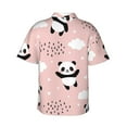 thumbnail image 3 of Balery Panda Print Men's Hawaiian Shirts Short Sleeve Beach Shirt Relaxed Fit Vacation Button Down Shirts-Medium, 3 of 9