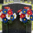 thumbnail image 4 of 4th Of July Flower Decorations, 4PCS Red Blue White Cemetery Flower, Independence Day, Home Party Decor,Memorial Day GraveFlowers for Home Wedding Party Decor, 4 of 9