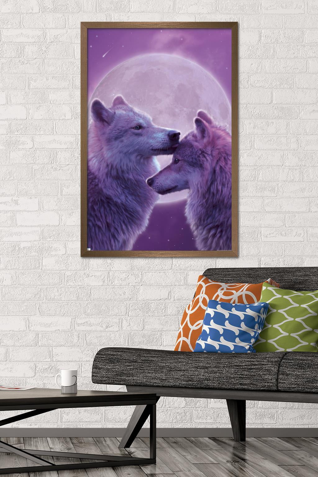 Vincent Hie - LoVing Wolves Wall Poster, 22.375" x 34", Framed