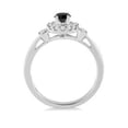 thumbnail image 3 of Wonderful 1.25 Carat Halo Black Diamond Engagement Ring in 14k White Gold, 3 of 3