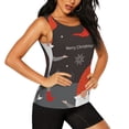 thumbnail image 2 of Balery Christmas Gnomes In Red Hats Camiseta sin mangas estampada ligera para mujer, tops de entrenamiento sin mangas, camisetas de yoga transpirables de secado rápido.-Large, 2 of 7