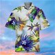 thumbnail image 2 of Camisas De Sport Para Hombre Camisa de manga corta con estampado digital 3d de ocio de tendencia de moda de playa de turismo de vacaciones de verano para hombres (Yellow, 4XL), 2 of 3