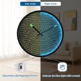 thumbnail image 5 of Indoor 12' Voice-Activated Luminous Decoration Wall Clock With LED Night Light Crocodile Pattern, 5 of 8