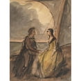 thumbnail image 2 of Celestin Nanteuil 15x18 Gold Ornate Wood Frame and Double Matted Museum Art Print Titled - Seated Man and Woman (C. 1830-60), 2 of 4