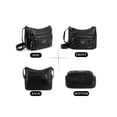 thumbnail image 4 of Gustave PU Leather Crossbody Bag for Women Soft Lightweight Shoulder Handbag Satchel Purse with Multi Zipper Pocket - Black, 4 of 8