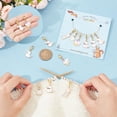 thumbnail image 3 of 24 Pcs Meteor/Rabbit/Cloud Stitch Markers Pearl Beads Enamel Crochet Stitch Marker Charms Removable Lobster Clasp Locking Stitch Marker, 3 of 6