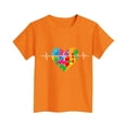 thumbnail image 4 of HVOBBTY T-shirt Décontracté à Manches Courtes Respirant pour Tout-Petits, T-shirt Imprimé Ample à Manches Courtes Col Rond pour Enfants Orange, 4-5 Ans, 4 of 4