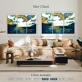 thumbnail image 4 of Elephant Stock Birds And Sea Wall Art - Horizontal Multi Panel Canvas - Living Room Wall Decor - Abstract Multi Panel - White And Blue Decor - 50" x 32", 4 of 8
