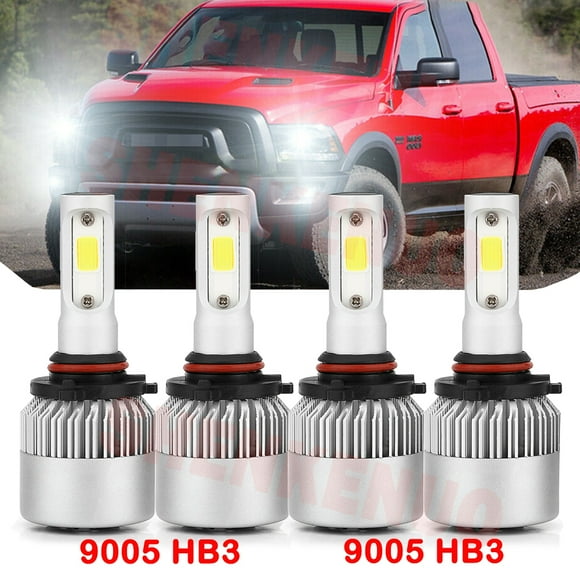 Pour Dodge Ram 2500 2016-2018 avec Projecteur Phares Led 8000LM 9005 HB3 Faisceau Haut Faisceau Bas Ampoules Led 2 Pcs