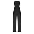 thumbnail image 6 of Fengqque Jumpers for Women with Clearance Overalls Casual Jumpsuits Plus Size Summer Solid Sleeveless Loose Long Playsuits Rompers Jumpsuit, 6 of 7