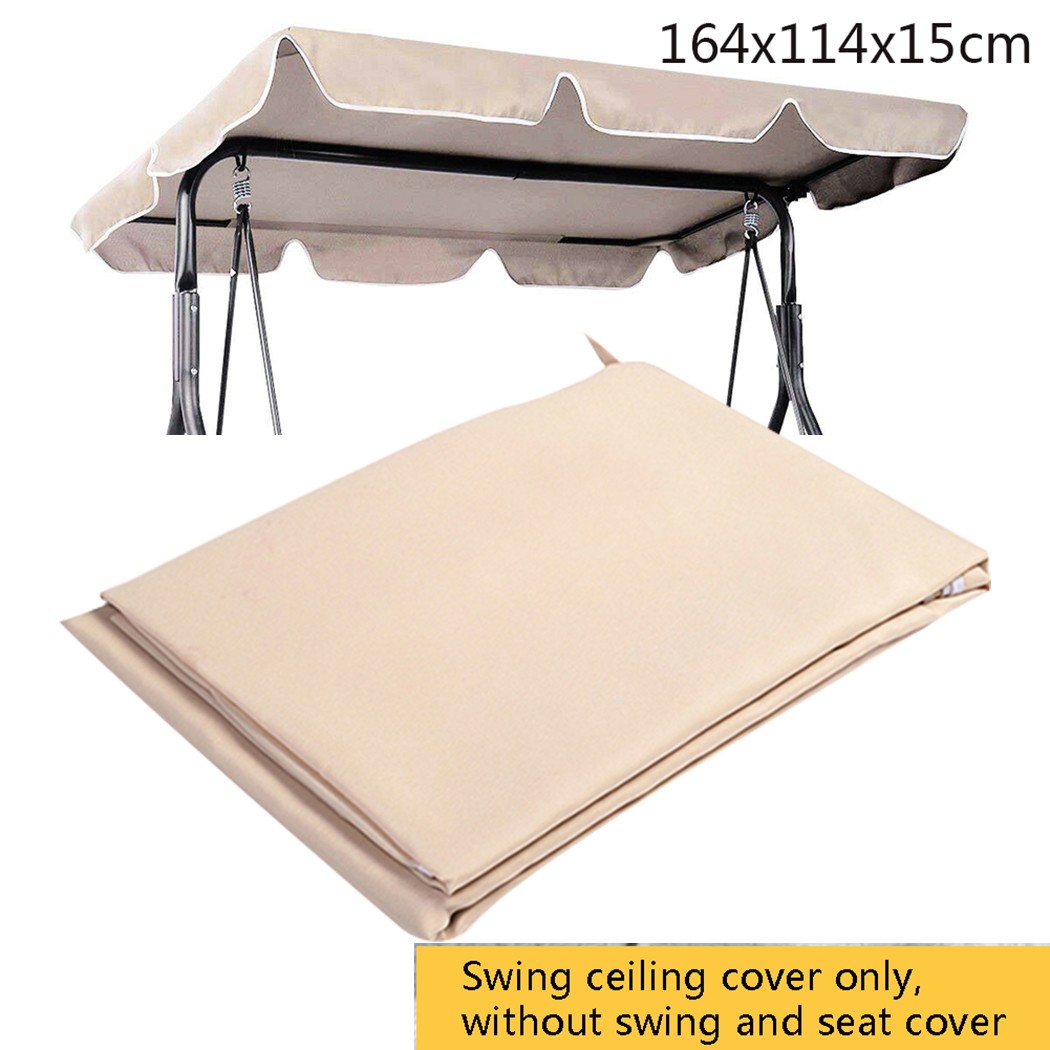 LIKEM Green/Beige Swing Top Cover Canopy Replacement Porch Patio