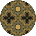 thumbnail image 1 of Ahgly Company Machine Washable Indoor Round Transitional Chocolate Brown Area Rugs, 6' Round, 1 of 7