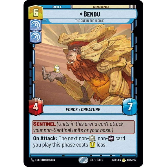 Star Wars: Unlimited Spark of Rebellion Rare Bendu - The One in the Middle #056