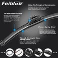 thumbnail image 6 of Feildoo 21"+19" Windshield Wiper Blades Fit For KIA Sephia 1994 21 Inch +19 Inch Premium Hybrid replacement for car front window windscreen, Set of 2, Model1112, 6 of 7