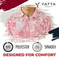 thumbnail image 5 of YATTA GOLF Standout Performance Golf Polo Shirts – Men’s – Shaka Life – L, 5 of 5