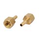 thumbnail image 1 of Conector de acoplamiento de tubo de latón con rosca hembra de 1/4 BSP y barbilla de manguera de 6 mm, 2 piezas, 1 of 3