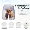 thumbnail image 6 of Picia Cow pattern Mens Swim Trunks with Compression Liner Stretch Beach Shorts Quick Dry with Zipper Pockets No-Chafing Board Shorts-Small, 6 of 9