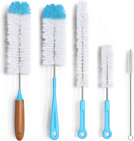 Ultimate Kitchen, Lab, Tube Glass & Baby Bottle Brush Cleaning Set of 9  brushes