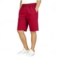 thumbnail image 2 of Babcutegg Boys' and Girls' Solid Color School Uniform Shorts 5-Pocket Mid-Length Casual Pants with Full Elastic Waist Wine Size 3-4, 2 of 9