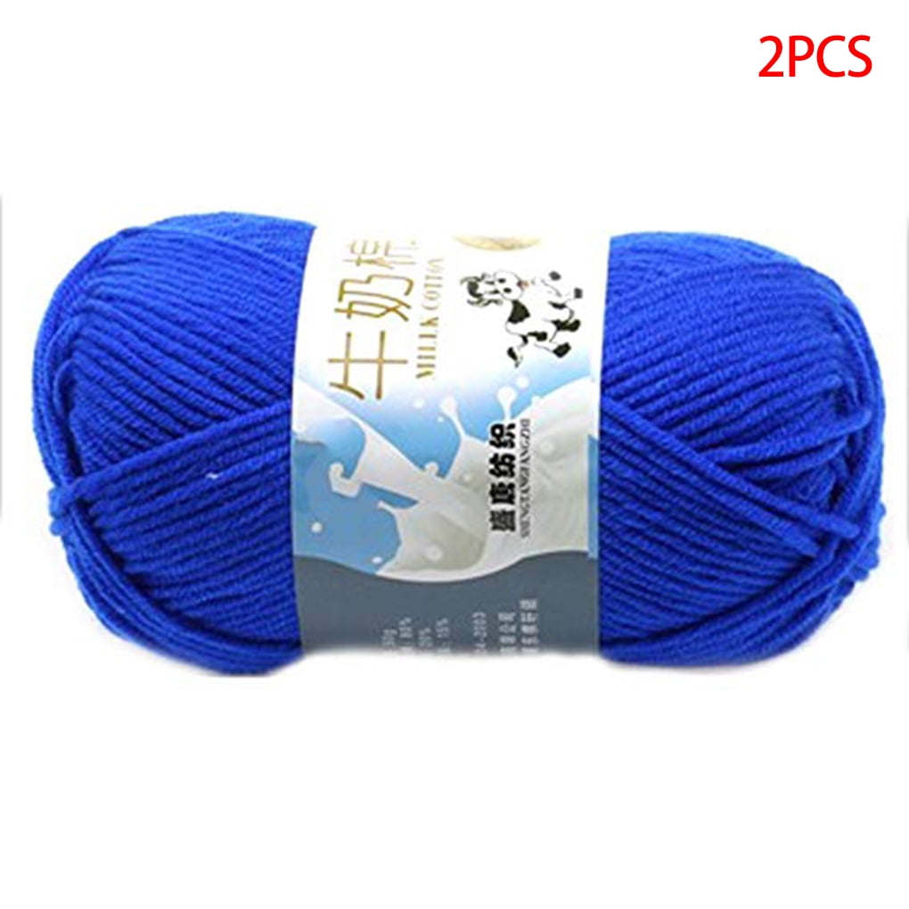Pitrice 2 Pieces Multi Color Warm Diy Milk Cotton Yarn Baby Sweater Yarn Knitting Children Hand Knitted Knit Blanket Crochet Yarn