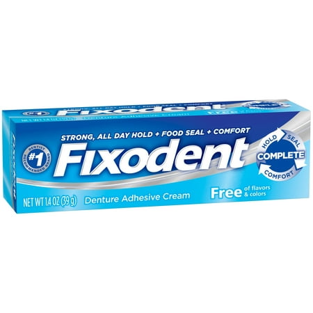 Fixodent Complete Free Denture Adhesive Cream, 1.4