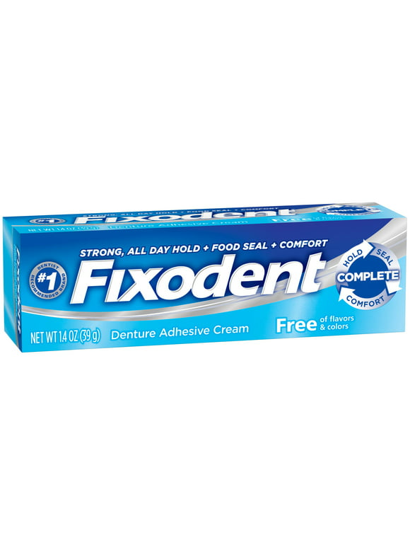 Fixodent Complete Free Denture Adhesive Cream, 1.4 oz