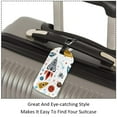 thumbnail image 3 of Square 2Pack PU Leather Rocket Planet Cruise Luggage Tag with Privacy Cover and Name ID Tag for Travel Handbags Backpacks Luggage Tags, 3 of 6