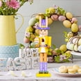 thumbnail image 4 of Easter Bunny Nutcracker Traditional Rabbit Wooden Nutcrackers Easter Wood Decorative Bunny Figurine Ornament for Tabletop Plaque Decor, 4 of 7