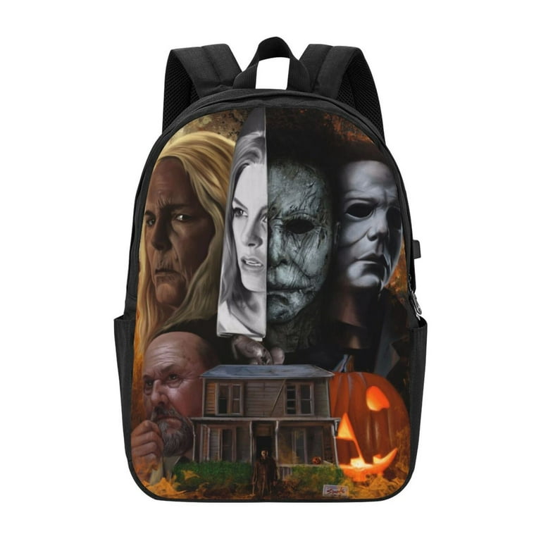 Michael Myers Halloween Film School Backpack Laptop Bag Unisex