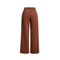 thumbnail image 4 of ManxiVoo Womens Straight Leg Corduroy Pants In A Wide Relaxed Fit For Autumn And Winter Casual Style Featuring Practical Pockets And A Long Silhouette S Size Brown, 4 of 7