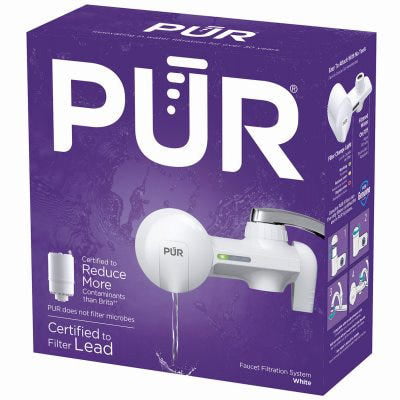 Brita 5x PUR Max Ion Removes 99% Lead Reduces Chlorine White Faucet Filtration System 