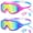 Pink & Purple, variant on Vvinca Swim Goggles for Kids, Ages 3-15, 2 Pack – with Earplugs & Nose Clip, Anti-Fog UV Protection, One-Button Adjust, for Boys Girls Teen
