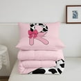 thumbnail image 5 of Erosebridal Letter Initial R Bedding Twin Comforter Set,Kawaii Bow Down Comforter,Breathable Reversible Bedding Sets Twin with Comforter,Cow Print Decor,3pcs, 5 of 8