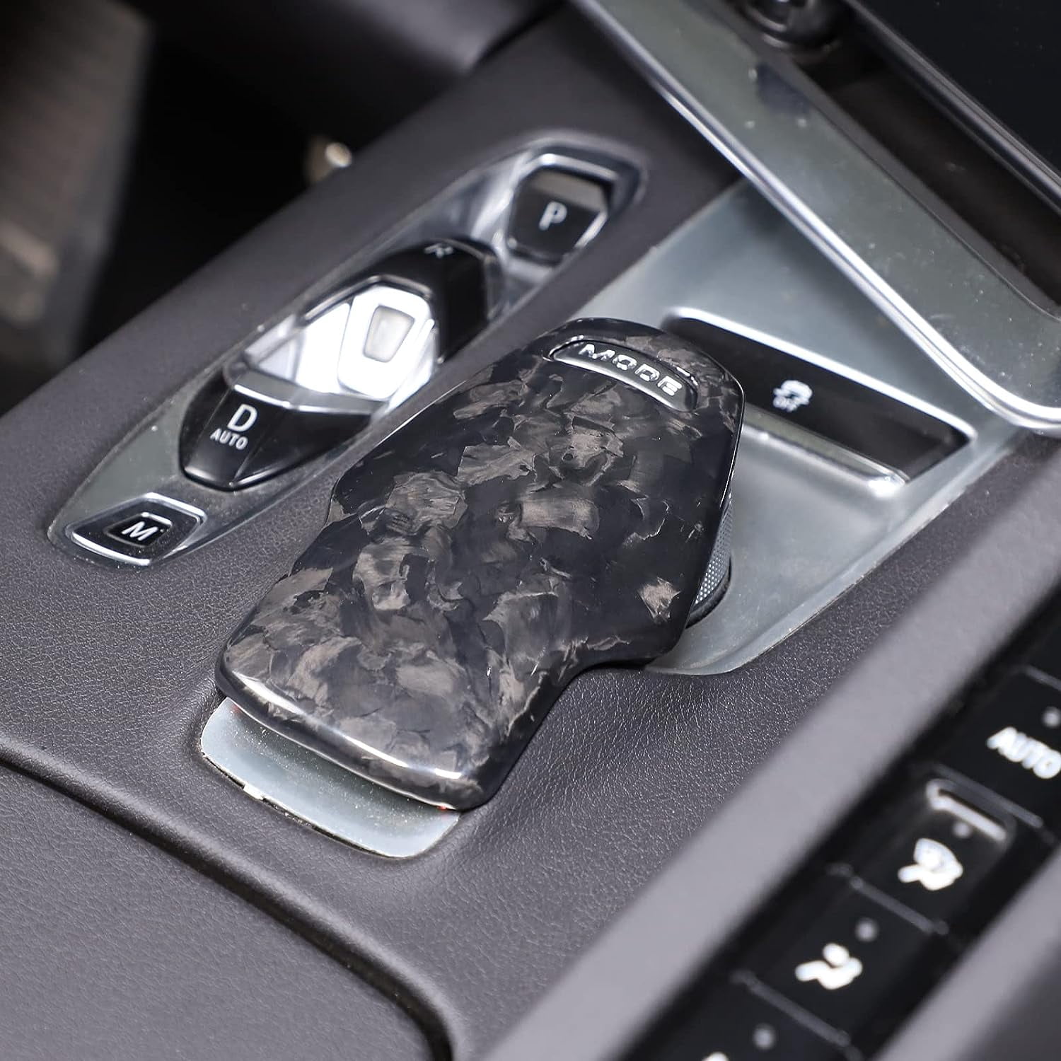 TINKI Real Carbon Fiber Gear Shifter Head Cover Fit for Chevrolet Corvette C8 Z06 Z51 2020 2021 2022 2023, Gear Shift Knob Cover Interior Gear Shifter Head Decoration Protection