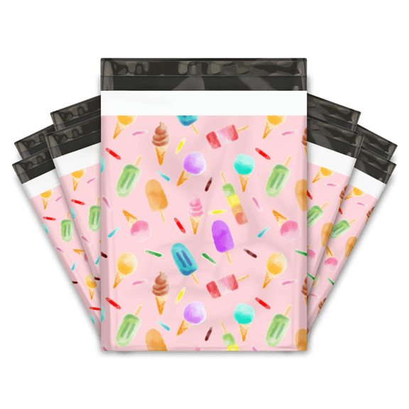 10x13 Ice Cream Designer Poly Mailers Shipping Envelopes Premium Printed Bags