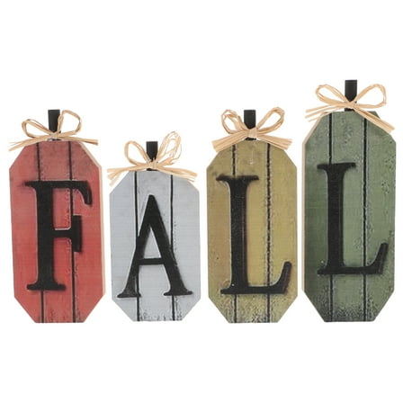 4 Pcs Fall Decoration Autumn Pallets Dining Table Vintage Home