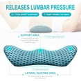 thumbnail image 2 of Lumbar Support Pillow for Office Chair, Memory Foam Lumbar Pillow for Lower Back Pain Relief (Blue), 2 of 14