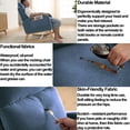 thumbnail image 5 of Zechuan Rocking Chair for Nursery - Living Room Lounge Armchair with Side Pockets - Blue Velvet, 5 of 10