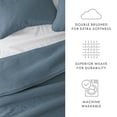 thumbnail image 4 of Noble Linens 3 Piece Dusk Blue Stripe Stitch Quilt Set, Queen / Full, 4 of 6