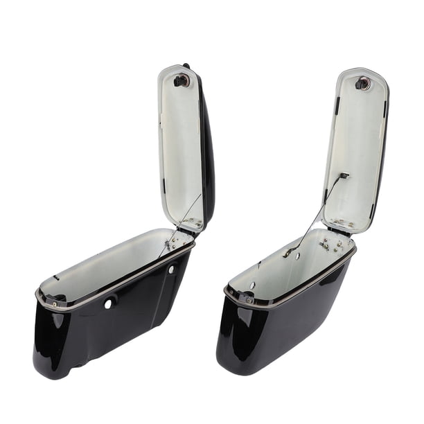 Sillín Bolsas Duras Para Sillín De Motocicleta De 22 Litros Con Cerradura Plástico ABS Resistente Portador De Almacenamiento Lateral Universal Para Maletero De Motocicleta Negro