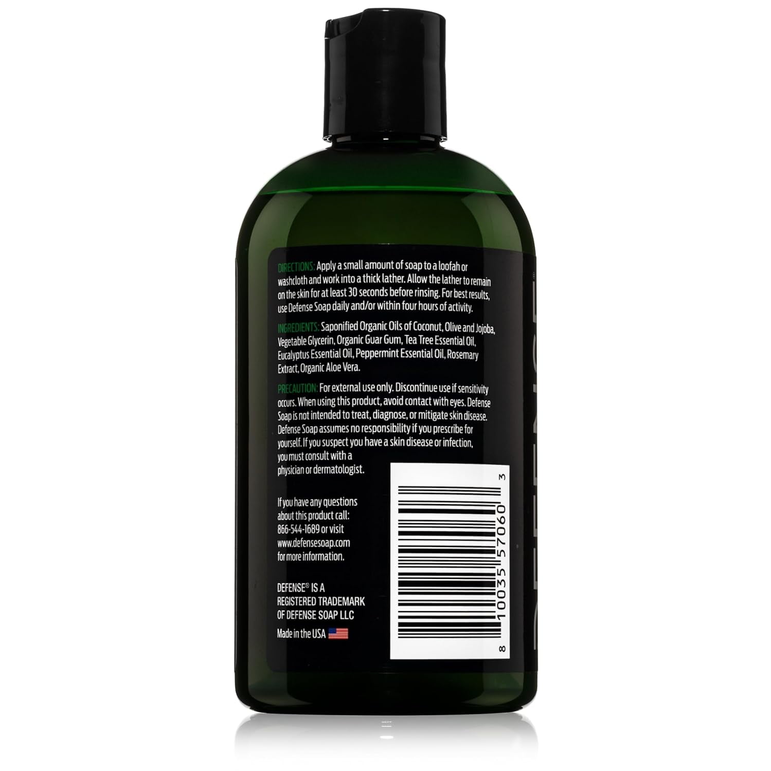 Defense Soap Tea Tree Body Wash (Original + Peppermint) | All Natural Organic Shower Soap for Athletes | Odor Control & Skin Fungal Protection for Sports, Post Workout & Recovery - 12 oz (Pack of 2)