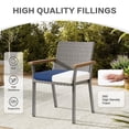 thumbnail image 4 of Aoodor Outdoor Seat Pads Chair Cushion W24''xD24'', Fade-resistant Polyester, Removable Cover with Hidden Zipper,Adaptable Secure Ties, for patio, garden, or terrace Set of 2, 4 of 7